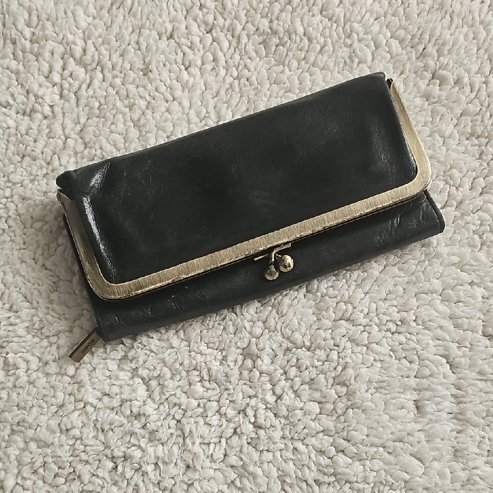 Black/Gold Hobo Wallet